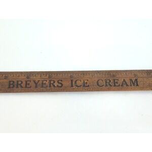 Vintage Breyers Ice Cream Wooden 12" Ruler Advertising